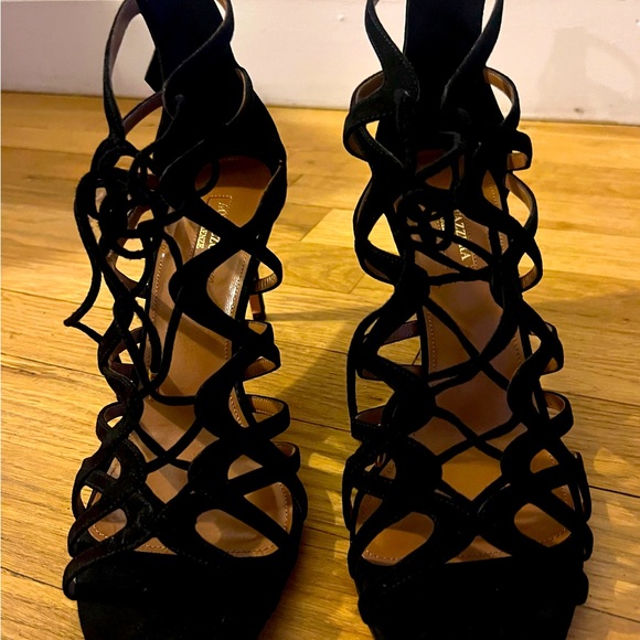 NEW. AQUAZZURA HIGH HEEL SANDALS. - Picture 4 of 11